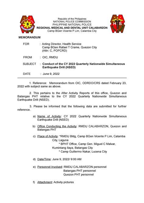 Republic of the Philippines NATIONAL POLICE COMMISSION .